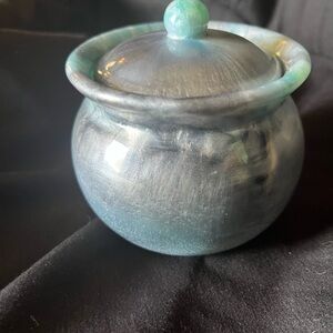Elegant Blue Ceramic Jar